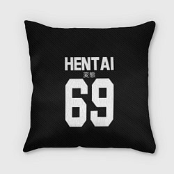 Подушка квадратная Hentai 69: Black Style, цвет: 3D-принт
