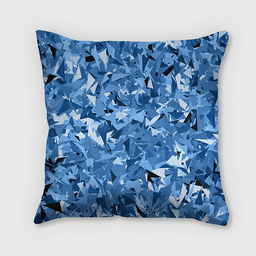 Подушка квадратная Сине-бело-голубой лев / 3D-принт – фото 2