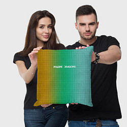 Подушка квадратная Imagine Dragons: Evolve Grid, цвет: 3D-принт — фото 2