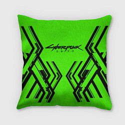 Подушка квадратная Cyberpunk 2077: Acid Green, цвет: 3D-принт