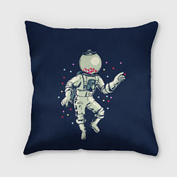 Подушка квадратная Космонавт и конфеты, цвет: 3D-принт