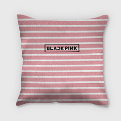 Подушка квадратная Black Pink: Striped Geometry, цвет: 3D-принт