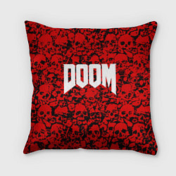 Подушка квадратная DOOM: Blooded Skuls, цвет: 3D-принт