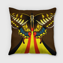 Подушка квадратная Желтая бабочка, цвет: 3D-принт