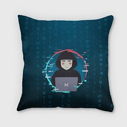 Подушка квадратная Anonymous hacker, цвет: 3D-принт