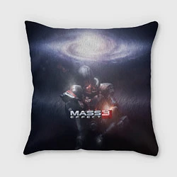 Подушка квадратная Mass Effect 3, цвет: 3D-принт