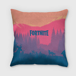 Подушка квадратная Fortnite: Pink Sunrise, цвет: 3D-принт