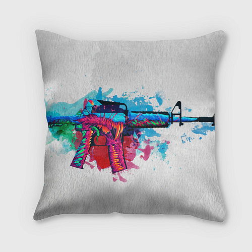 Подушка квадратная CS:GO Hyper Beast M16 / 3D-принт – фото 2