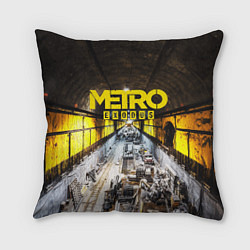 Подушка квадратная METRO EXODUS EXCLUSIVE, цвет: 3D-принт