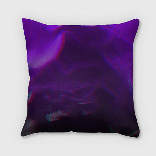 Подушка квадратная Marshmello: Violet Glitch / 3D-принт – фото 2