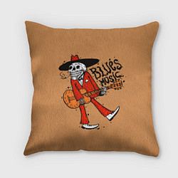 Подушка квадратная Blues Music, цвет: 3D-принт