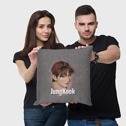 Подушка квадратная BTS JungKook, цвет: 3D-принт — фото 2