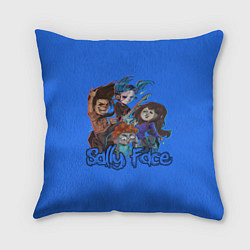Подушка квадратная Sally Face: Rock Band, цвет: 3D-принт