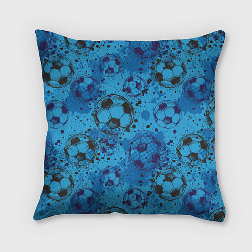 Подушка квадратная Футбольные мячи / 3D-принт – фото 2