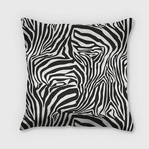 Подушка квадратная Полосы шкура зебры / 3D-принт – фото 2