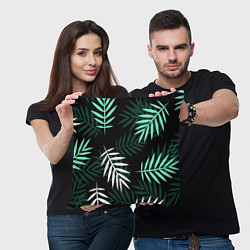 Подушка квадратная Листья пальмы, цвет: 3D-принт — фото 2