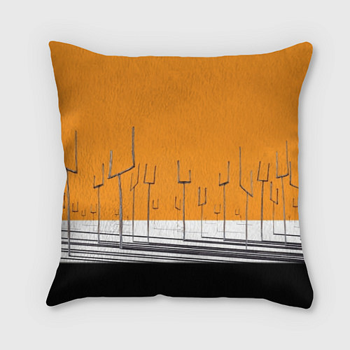 Подушка квадратная Muse: Orange Mood / 3D-принт – фото 2