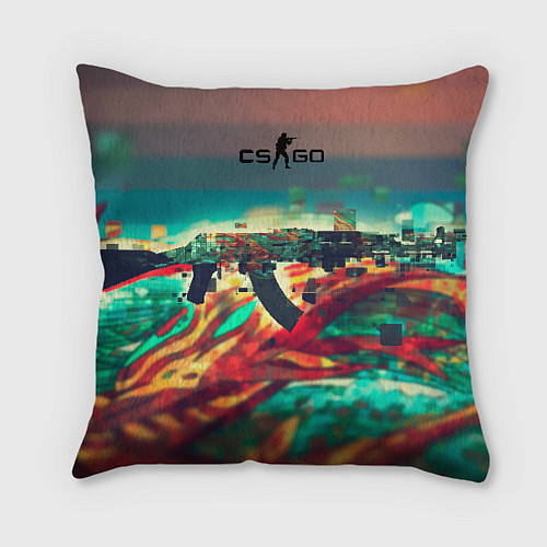Подушка квадратная CS GO logo abstract / 3D-принт – фото 2