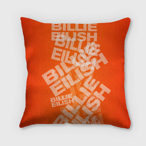 Подушка квадратная Billie Eilish: Orange Mood / 3D-принт – фото 2