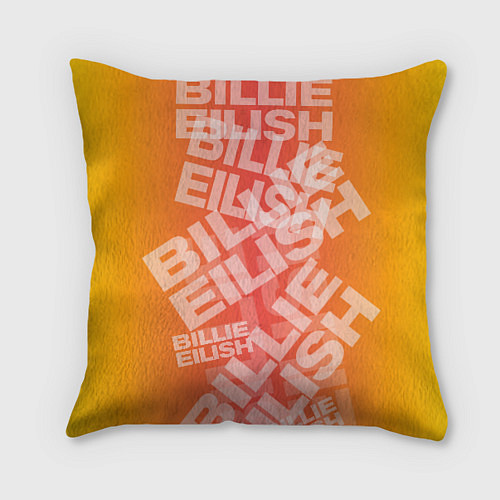 Подушка квадратная Billie Eilish: Yellow Mood / 3D-принт – фото 2