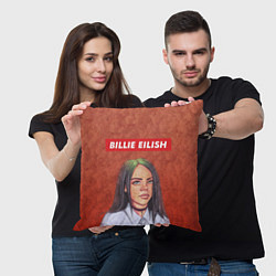 Подушка квадратная Billie Eilish, цвет: 3D-принт — фото 2