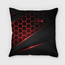 Подушка квадратная Mass Effect N7, цвет: 3D-принт