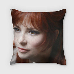 Подушка квадратная Mylene Farmer, цвет: 3D-принт