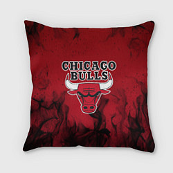 Подушка квадратная CHICAGO BULLS, цвет: 3D-принт