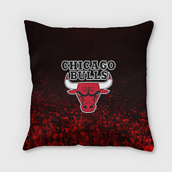 Подушка квадратная CHICAGO BULLS, цвет: 3D-принт