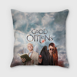 Подушка квадратная Good Omens, цвет: 3D-принт