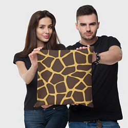 Подушка квадратная Окрас жирафа, цвет: 3D-принт — фото 2