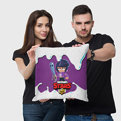 Подушка квадратная BRAWL STARS BIBI, цвет: 3D-принт — фото 2