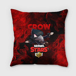 Подушка квадратная BRAWL STARS CROW, цвет: 3D-принт