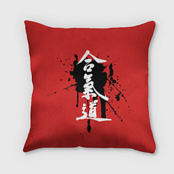 Подушка квадратная Айкидо, цвет: 3D-принт