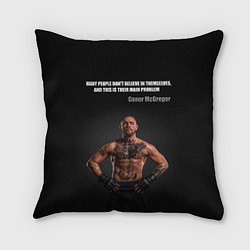 Подушка квадратная Conor McGregor: Motivation, цвет: 3D-принт