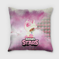 Подушка квадратная Leon Unicorn Brawl Stars, цвет: 3D-принт