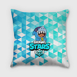 Подушка квадратная BRAWL STARS LEON SHARK, цвет: 3D-принт