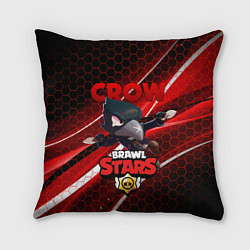 Подушка квадратная BRAWL STARS CROW, цвет: 3D-принт