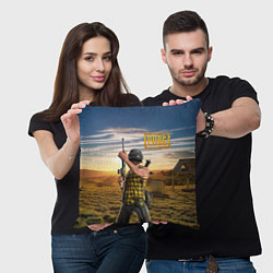 Подушка квадратная PUBG, цвет: 3D-принт — фото 2
