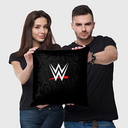 Подушка квадратная WWE цвета 3D-принт — фото 2