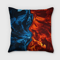 Подушка квадратная Огонь и вода, цвет: 3D-принт