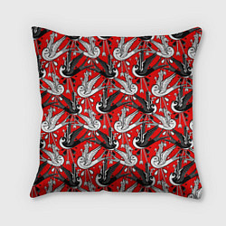 Подушка квадратная Птицы, цвет: 3D-принт