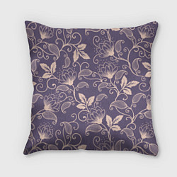 Подушка квадратная Узоры Цветы, цвет: 3D-принт