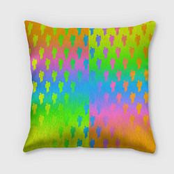 Подушка квадратная BILLIE EILISH, цвет: 3D-принт