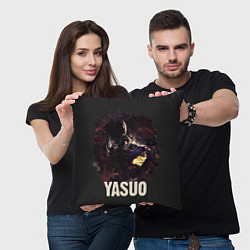 Подушка квадратная Yasuo, цвет: 3D-принт — фото 2