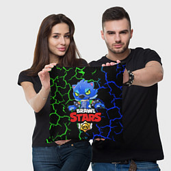 Подушка квадратная BRAWL STARS LEON WOLF, цвет: 3D-принт — фото 2