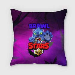 Подушка квадратная BRAWL STARS LEON WOLF, цвет: 3D-принт