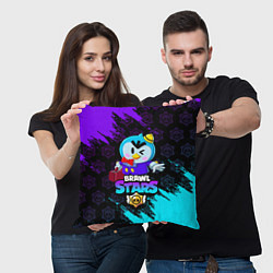 Подушка квадратная BRAWL STARS MRP, цвет: 3D-принт — фото 2