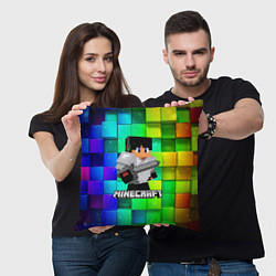 Подушка квадратная Minecraft Майнкрафт, цвет: 3D-принт — фото 2