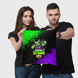 Подушка квадратная BRAWL STARS VIRUS 8-BIT, цвет: 3D-принт — фото 2